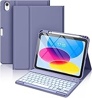 Vista 12 de Hamile Funda para iPad de 11ª y 10ª Generación con Teclado - Funda de Teclado Folio Inalámbrico Desmontable con Retroiluminación de 7