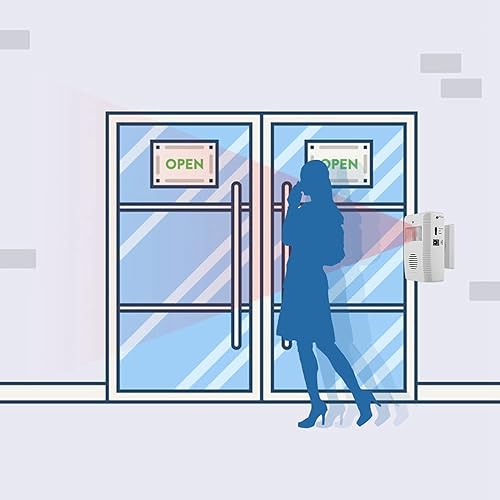 Miniatura 9 de Sensor de bienvenida, sensor independiente, sensor de movimiento, timbre de puerta de 16 música, alarma de bienvenida para puerta, alarma de entrada