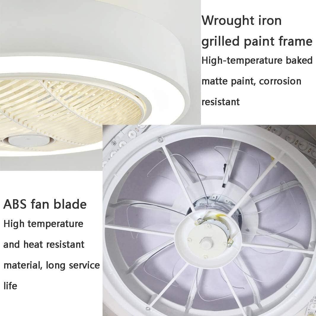 YUEGOO Chandeliers,Modern Led Fan Light, Dimmable Ceiling Fan with Lighting 46W Remote Control Invisible Silent Fan Ceiling Chandelier for Bedroom Living Room Dining Room