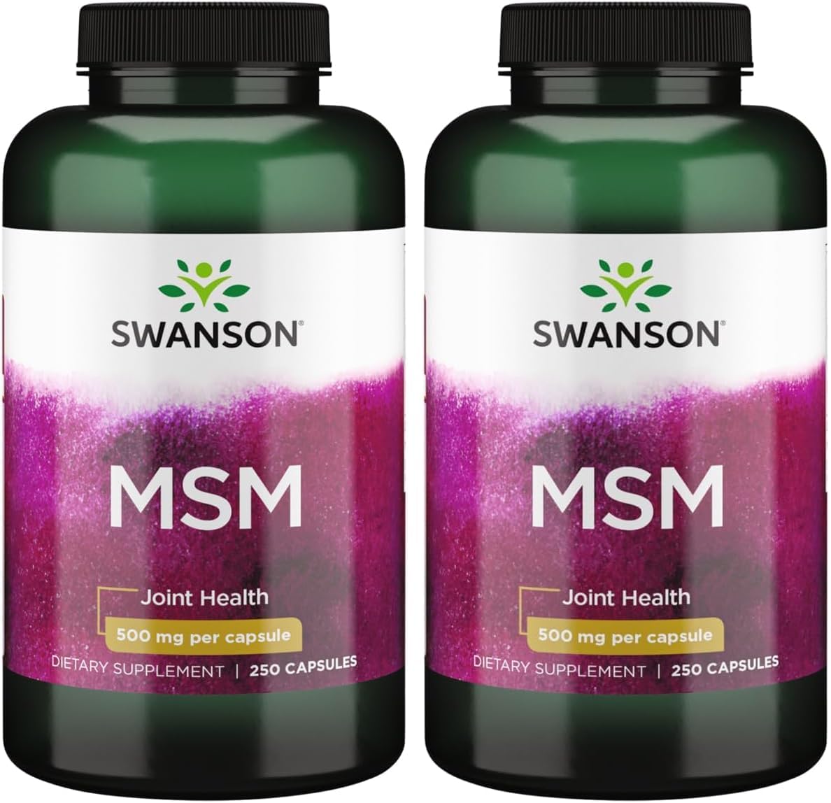 Swanson Msm 500 Milligrams 250 Capsules (Pack of 2)