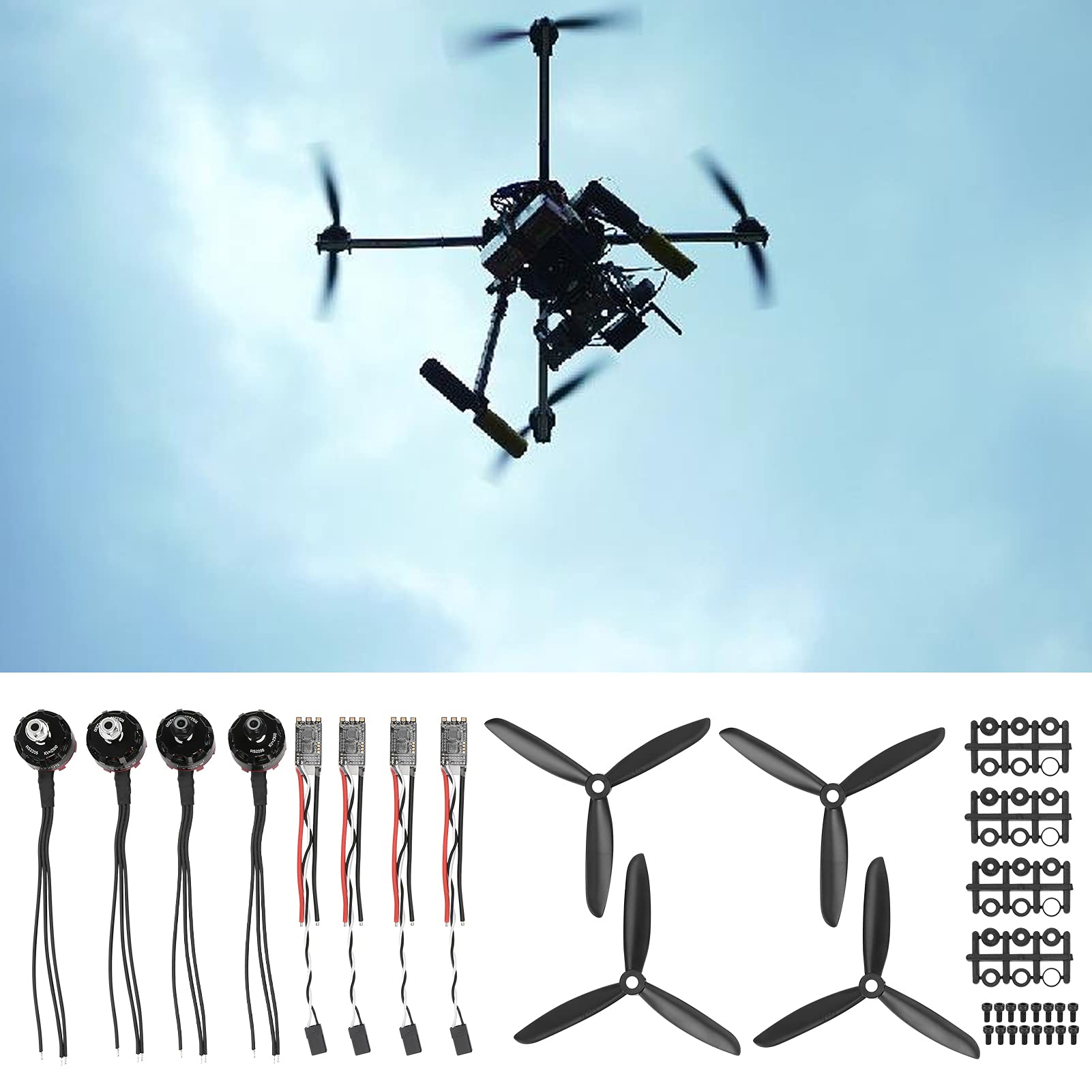 2205 2300 KV Lega di Alluminio CW CCW Motore RC Drone Kit Motore Set RC Accessorio di Ricambio per Drone Racing
