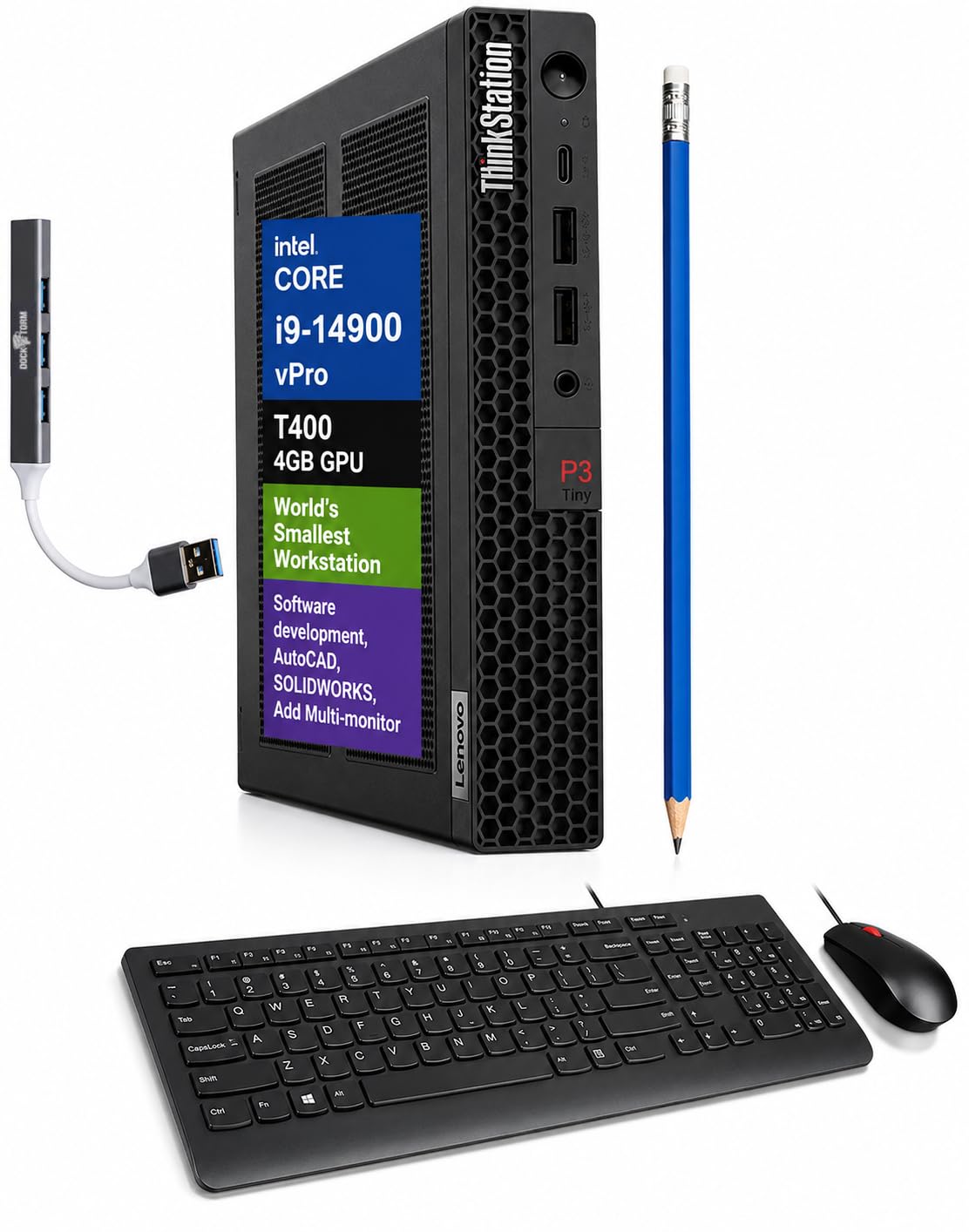 Amazon.com: Lenovo ThinkStation P3 Tiny Workstation, Intel i9
