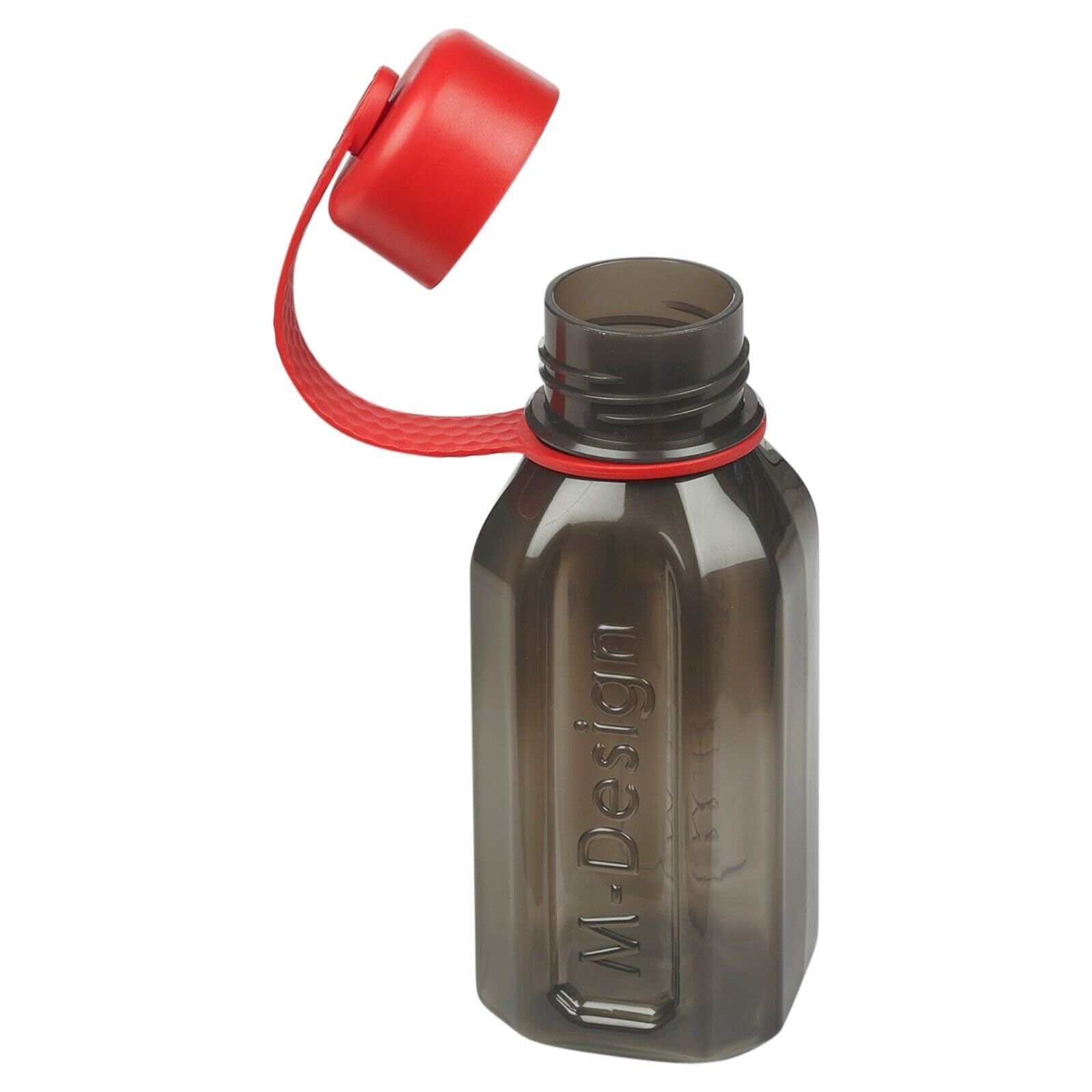 Urbn Living (Black With Red Lid, 500 Ml) Reusable Water Drinking Sports Bottle Container Flask With Leakproof Lid