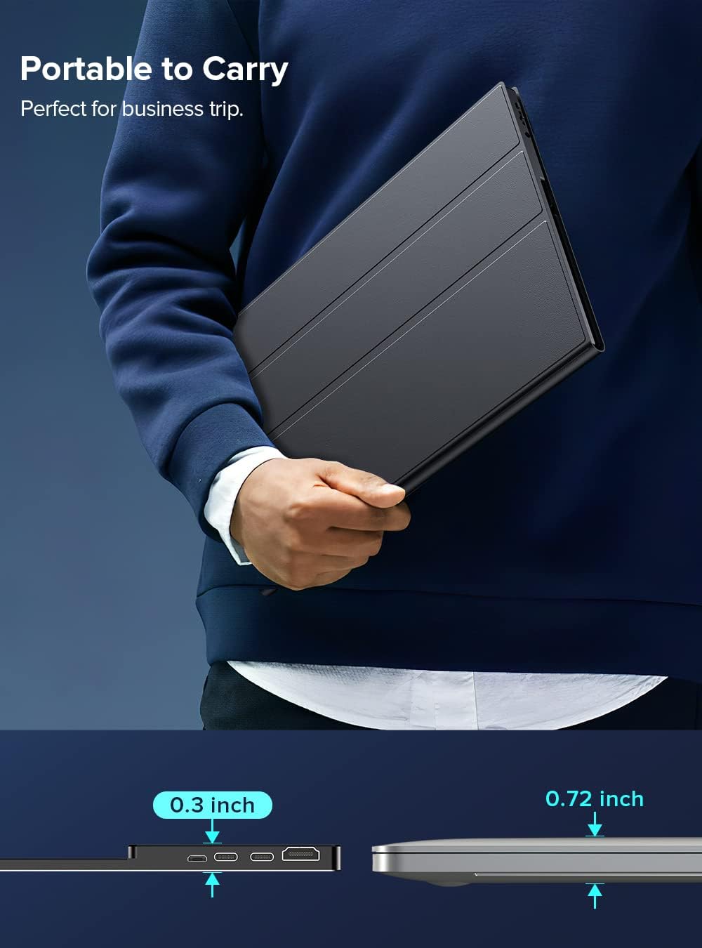 Monitor Portatile con Batteria, UPPERFECT Monitor Portable Touchscreen da 15,6 Pollici Display USB C con Batteria da 5400mAh Schermo IPS FHD Porta HDMI Tipo C per PC Portatile XBOX Telefono Cellulare Monitor Portatile con Batteria, UPPERFECT Monitor Portable Touchscreen da 15,6 Pollici Display USB C con Batteria da 5400mAh Schermo IPS FHD Porta HDMI Tipo C per PC Portatile XBOX Telefono Cellulare