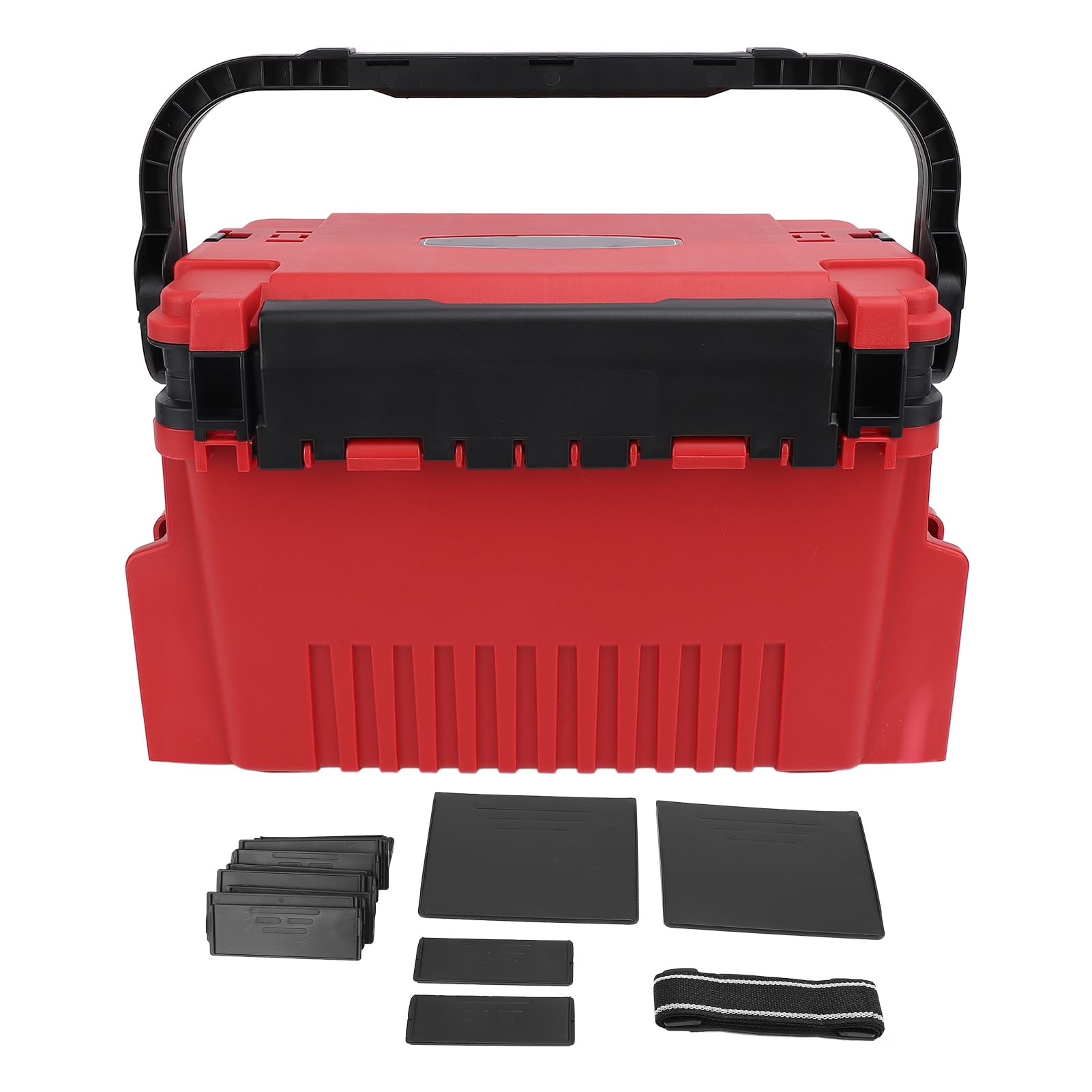 Caja de Aparejos de Pesca Portátil, Diseño Impermeable Reforzado, Almacenamiento Multicapa para Pescadores, Construcción de PE Engrosada