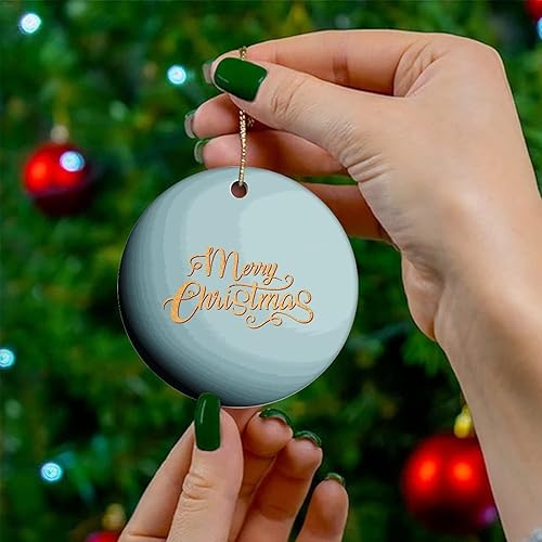 Miniatura 4 de Two-Side Printed Universe and Planets Ceramic Christmas Ornament, Novelty for Family Friends Kids, Cosmic Christmas Keepsake Pendants
