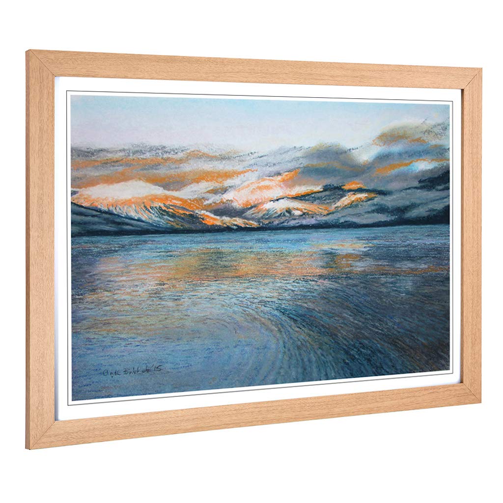 Big Box Art Framed Print of Joseph Mallord William Turner View from Birchwood HIL Design | Wall Art Picture| Home Decor for Kitchen, Living Room, Bedroom, Office, Oak, A2 / 24.5x18 Inch / 62x45cm