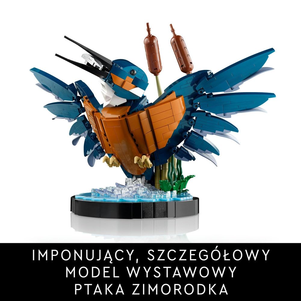 LEGO Icons Zimorodek, Model Ptaka z Klocków do Zbudowania, Kreatywny zestaw dla Dorosłych Miłośników Ornitologii, Dekoracje do Domu i Ozdoba na Biurko, Pomysł na Prezent dla Niej i dla Niego, 10331