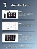 Vista 6 de Adaptador inalámbrico Android Auto, SOOMFON 5.8Ghz Android Auto Dongle inalámbrico para automóviles Android con cable de fábrica, Plug and Play