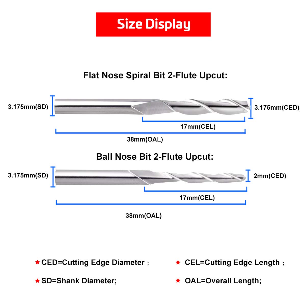 Lіmіtеd Stосk 40Pcs End Mill Bits Set 1/8 Shank, Mcwdoit CNC Router Bits Cutting Milling Tool Engraving Cutter Including Flat Nose/Ball Nose End Mill, Nano Blue Coat/Titanium Coat 2 Flute CNC Router Bits Gеt Sресіаl Prісе 40Pcs End Mill Bits Set 1/8 Shank, Mcwdoit CNC Router Bits Cutting Milling Tool Engraving Cutter Including Flat Nose/Ball Nose End Mill, Nano Blue Coat/Titanium Coat 2 Flute CNC Router Bits