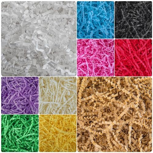 Image of Caleihd Crinkle Cut Paper Shred Filler Gift Cushion Streamer Purple