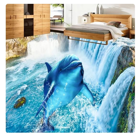 Papier peint mural 3D autocollant en PVC lavable pour décoration mur et sol