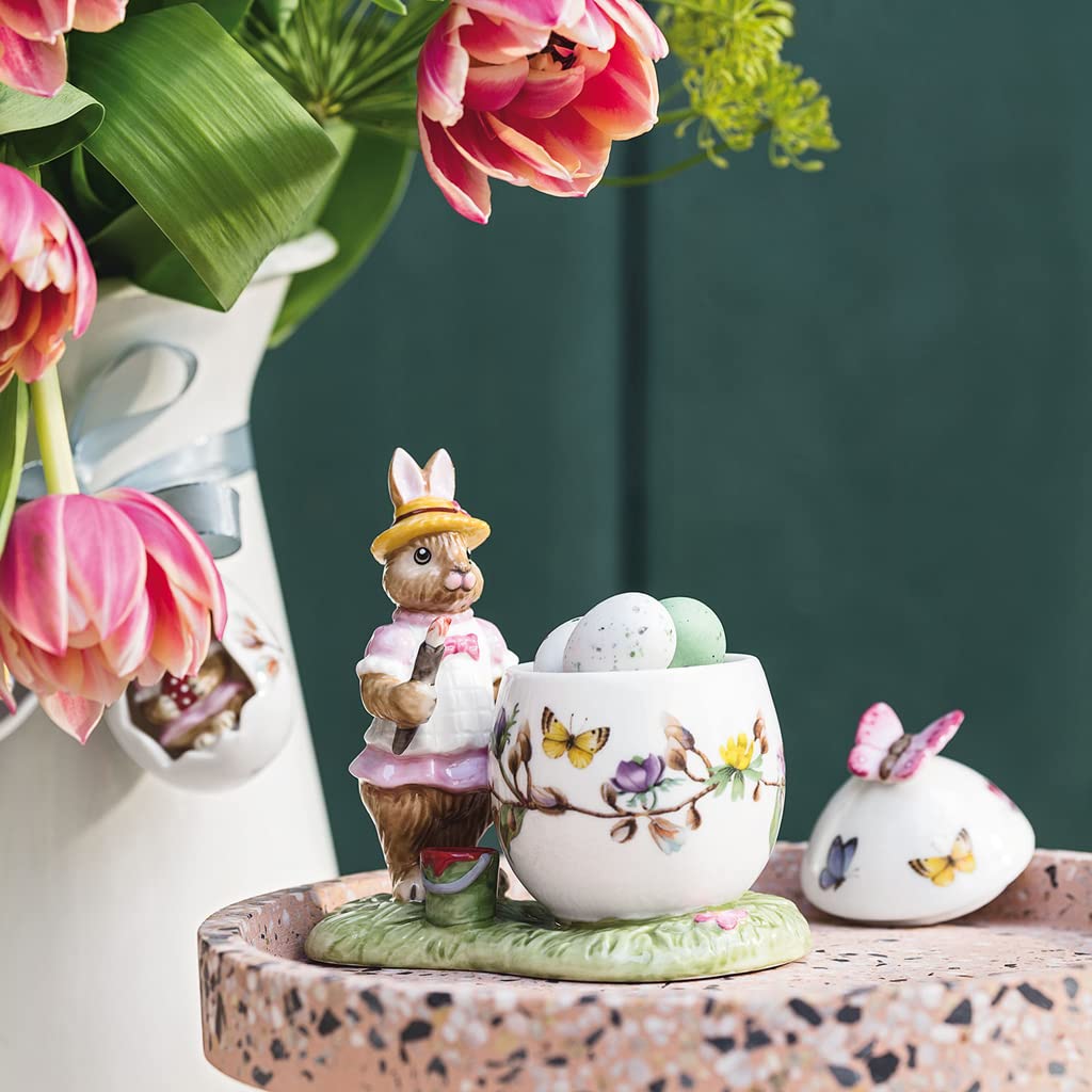 Villeroy & Boch - Bunny Tales Osterei-Dose Hase Malt Rosa, Deko Modern, Dekoration für Wohnzimmer, Flur oder Hauseingang, Dekoartikel Anna Malt, Ostern, Hartporzellan