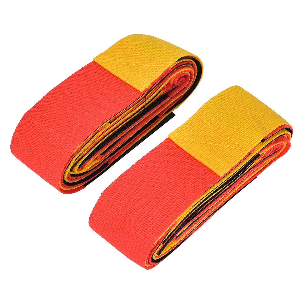 BORDSTRACT Bandes de Course à 3/4/6/8 Pattes, 1 Paire de Bandes de Marche coopératives, pour l'entraînement au Travail d'équipe, Les Jeux de société, la compétition, Les Enfants(6 Legged)