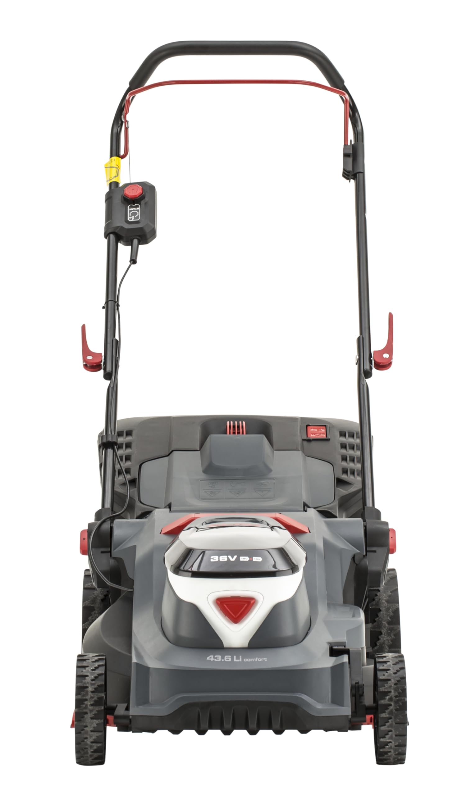 AL-KO Cortacésped inalámbrico 43.6 Li Comfort, Ancho de Corte de 43 cm, Ajuste de Altura de Corte Central, para césped de hasta 650 m², Incluye 2 x 18/36 V (5 Ah/2,5 Ah) y Cargador Doble