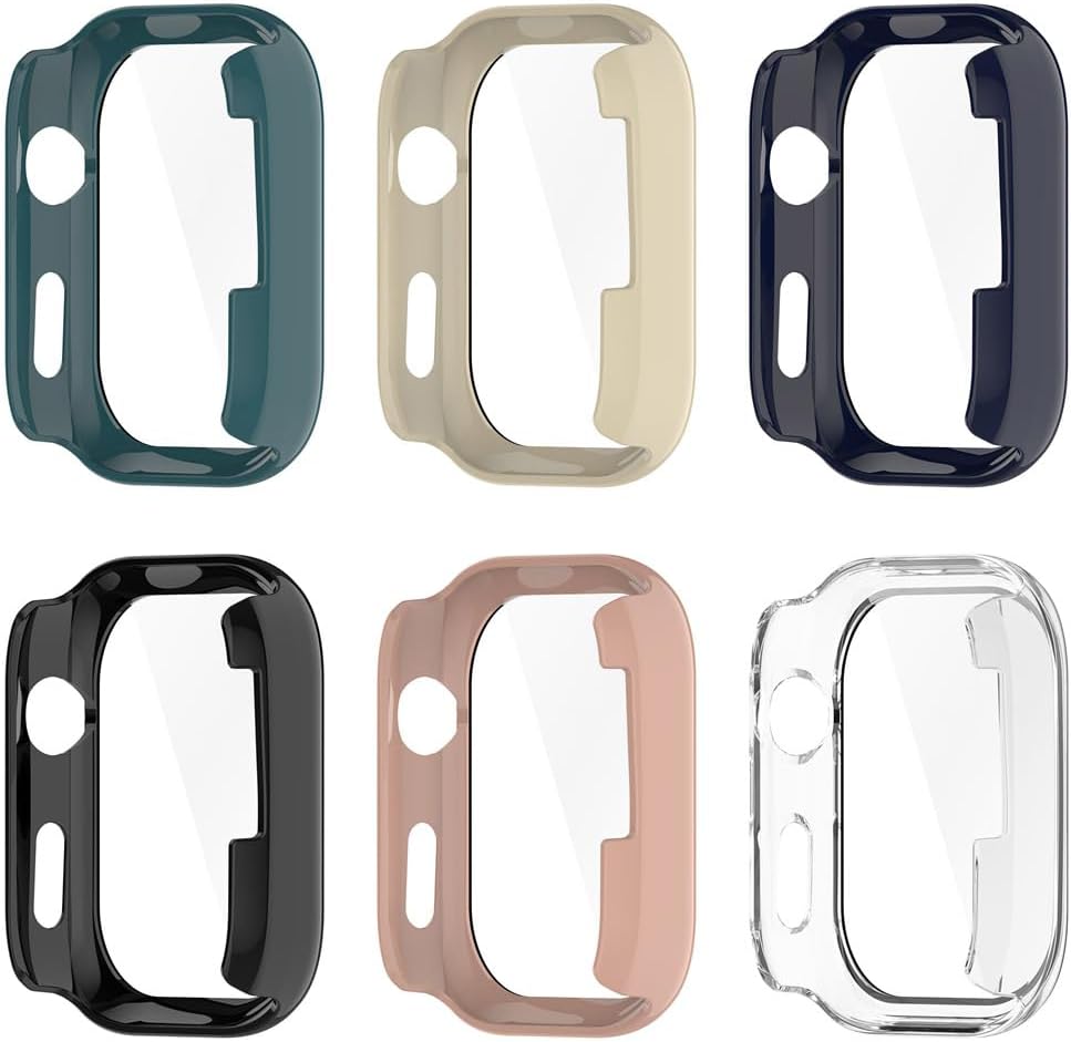 Smartwatch Full Coverage PC Protective Case Cover with Tempered Glass Screen Protector Compatible with Huawei Watch D2,PC Ultra-Thin All-Around Cover(6 Pieces)