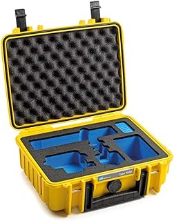 B&W - Maletín de Transporte para GoPro 9/10 / 11/12 – Tipo 1000 Amarillo – Impermeable según certificación IP67, Resistente al Polvo, irrompible e Indestructible