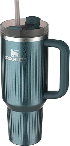 Miniatura 185 de STANLEY Quencher H2.0 Vaso Térmico con asa y pajilla, 64 onzas, tapa Flowstate de 3 posiciones, gran capacidad para viajes y deportes, vaso de acero
