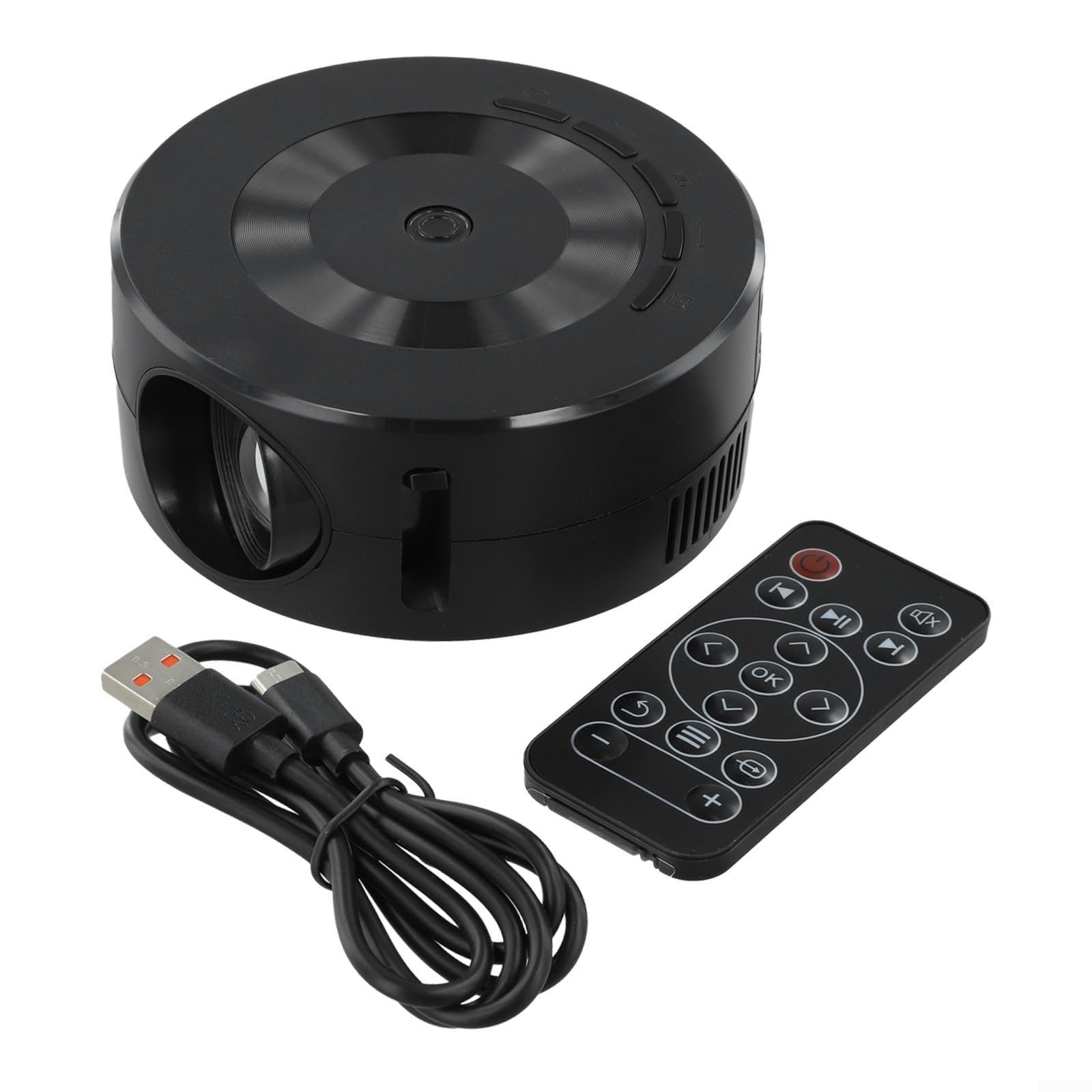 Mini proyector portátil YT200 de cine en casa con soporte de banco de energía 5V 2A