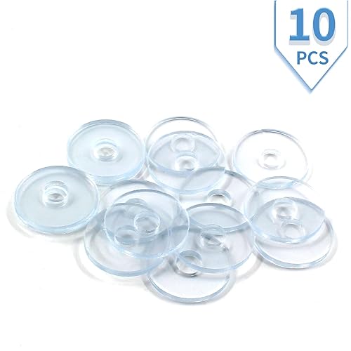 Miniatura 2 de Paquete de 10 arandelas transparentes de 3/4 pulgadas para manija de puerta de ducha, junta transparente, junta de plástico transparente