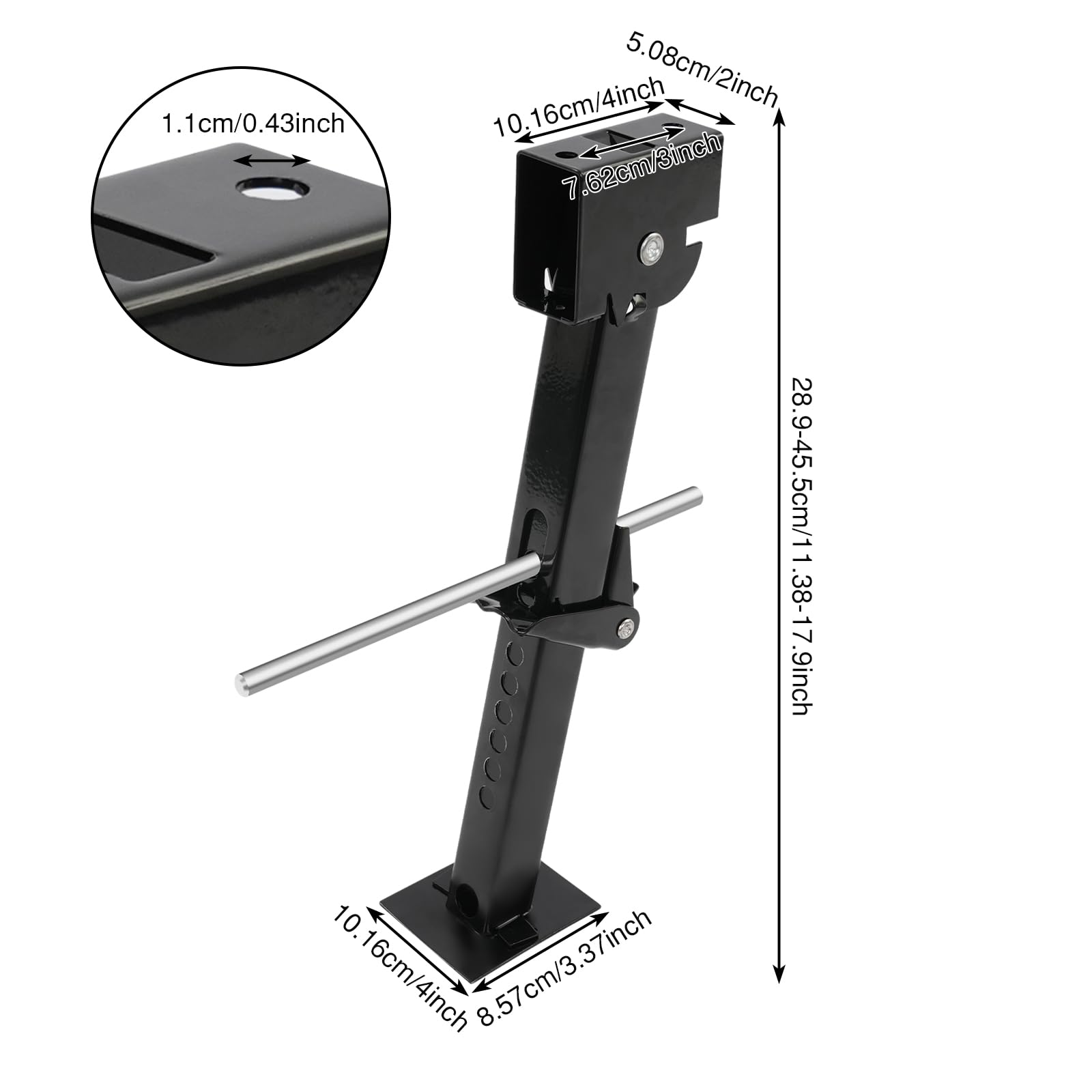 Estabilizador Jack, 2 unidades, estabilizador telescópico ajustable, soporte de remolque plegable telescópico, soporte de estabilización para autocaravanas, remolques, capacidad de carga de 362,87 kg