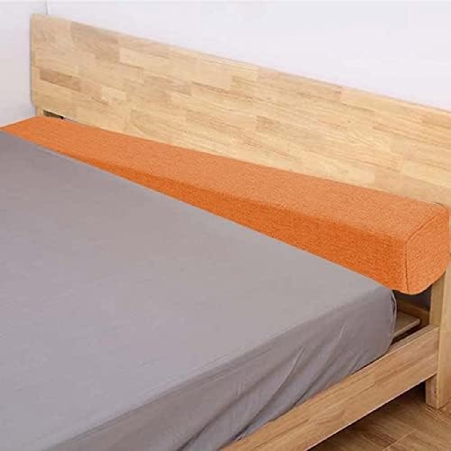 moismk Extender for Twin/Twin XL/Queen/King Bed, Bed Gap/Space/Crack Filler Between Headboard and Mattress or Wall, High-Density Foam with Removable Cover(Orange,100x10x15cm)