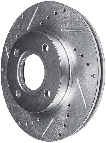 Miniatura 6 de Detroit Axle - Kit de freno delantero para 1.8L 00-06 Nissan Sentra Rotores de freno perforados y ranurados 2000 2001 2002 2003 2004 2005 2006