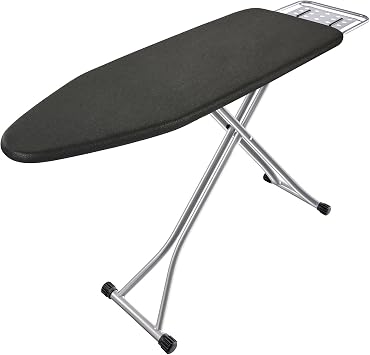 BKTD Full Size Ironing Board, Sturdy Frame, Heat Resistant Cover, Iron Rest | Stable Steel Construction, Wide Ironing Surface, Adjustable Height, Anti-Slip Feet, Foldable Design