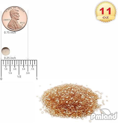 Miniatura 3 de PMLAND Mini canicas planas acrílicas, guijarros, cuentas de más de 3500 unidades de 0.236 in de diámetro para rellenos de jarrones, soporte para