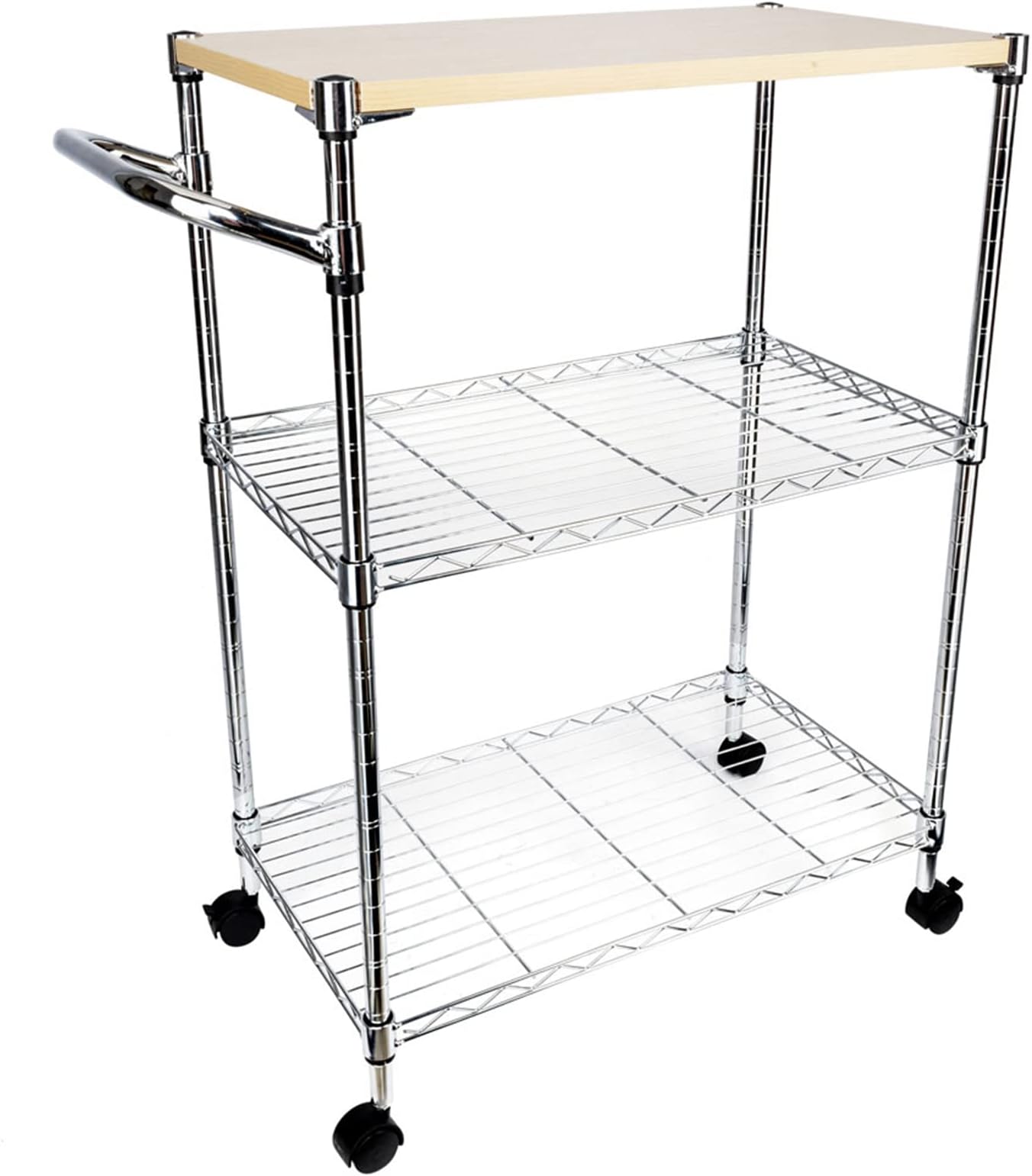 Amazon.com: Ymlpre Industrial Kitchen Cart 3-Tier, Rolling Serving Cart ...