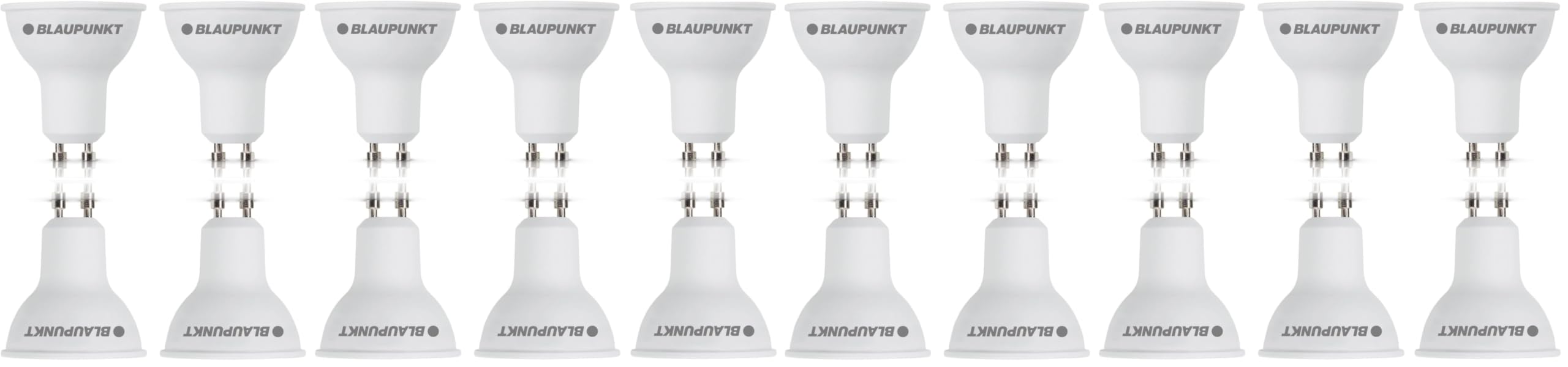 BLAUPUNKT LED GU10 Birne – Strahler – Reflektor – Tageslichtbeleuchtung – 5W – Ersatz für 50W – Naturweiß 4000K – Led Lampen – 475 Lumen – Energie- und Kostensparendes Licht – Spotlight – 10-er Pack