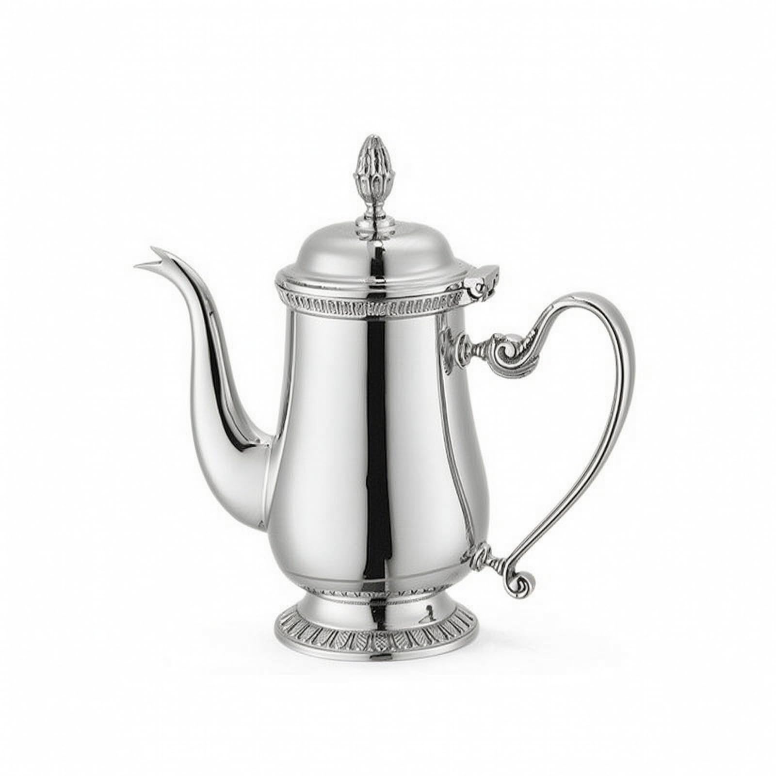 Amagogo Cafetera Clásica Cafetera Tetera Jarra Servidor de Bebidas de Acero Inoxidable con Tapa Ajustada para Mantener Adecuada para de Hostelería Recepción de, Pequeño 15cm X 15cm X 6.5cm