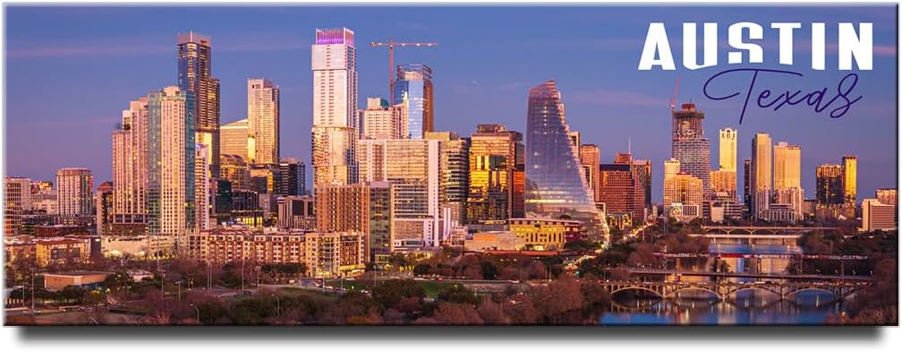 Austin Panoramic Fridge Magnet Texas Travel Souvenir