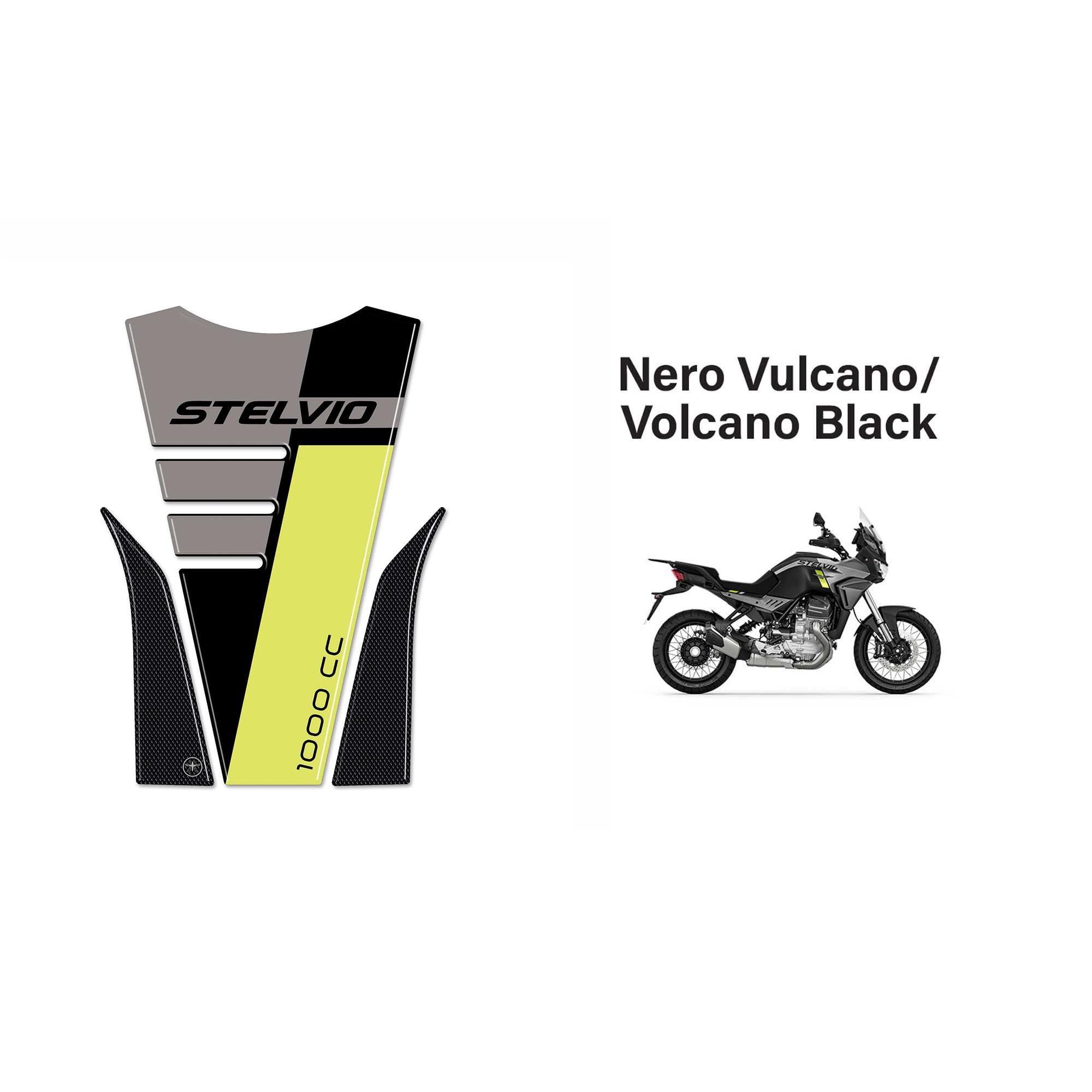 labelbike - Adesivo 3D Moto Paraserbatoio Protezione e Decorazione in Resina compatibile con Moto Guzzi Stelvio 2024