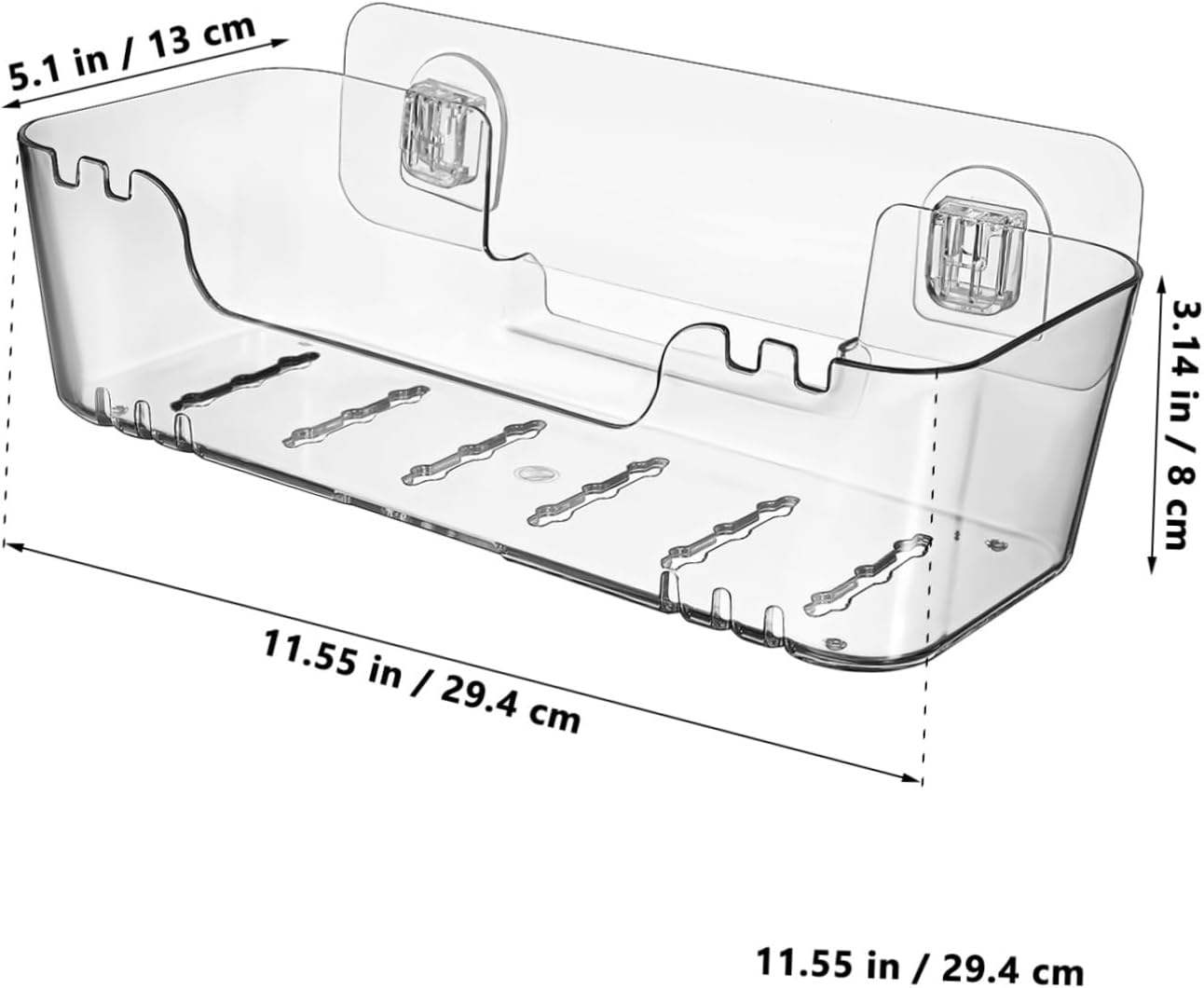 2pcs Transparent Bathroom Shelves No Drill Wall Mounted Storage for Bathroom Accessories Organizer for Efficient Space Utilization and Easy Installation