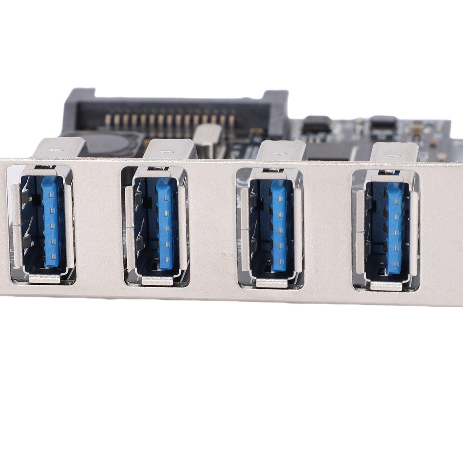 4-Port-USB-3.0-PCIe-Erweiterungskarte, 5-Gbit/s-PCI-Express-USB-Erweiterungskarte, kein Zusätzliches Netzteil Erforderlich, Ideal für Wins, Vista, 2008 Server, 7, 8, 10