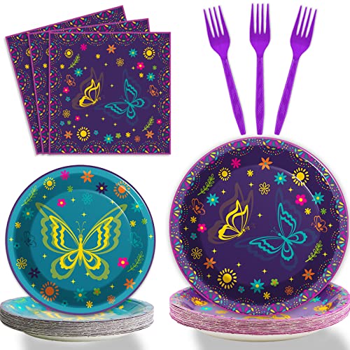 Wiooffen 96 Pcs Magic Movie Birthday Party Magic Movie Party Decoration For Birthday Party Tableware Set Magic Movie Party Paper Plate Napkin Fork 24 Guests