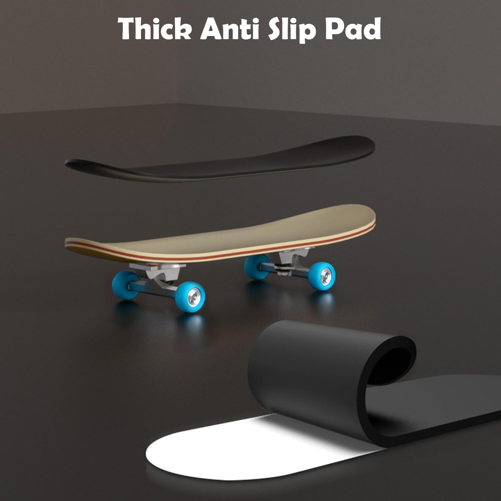 Wnzdp 1 Pcs Finger Board, Fingerboard, Maple Wood Mini Finger Skateboards with Screwdriver & Storage Box - Image 4
