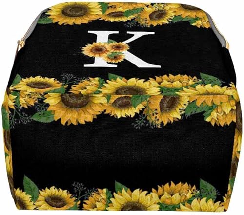 Miniatura 4 de Mochila personalizada con nombre, bolsa de pañales personalizada de girasol cálido con inicial de moda multifunción de lactancia, bolsa de hombro
