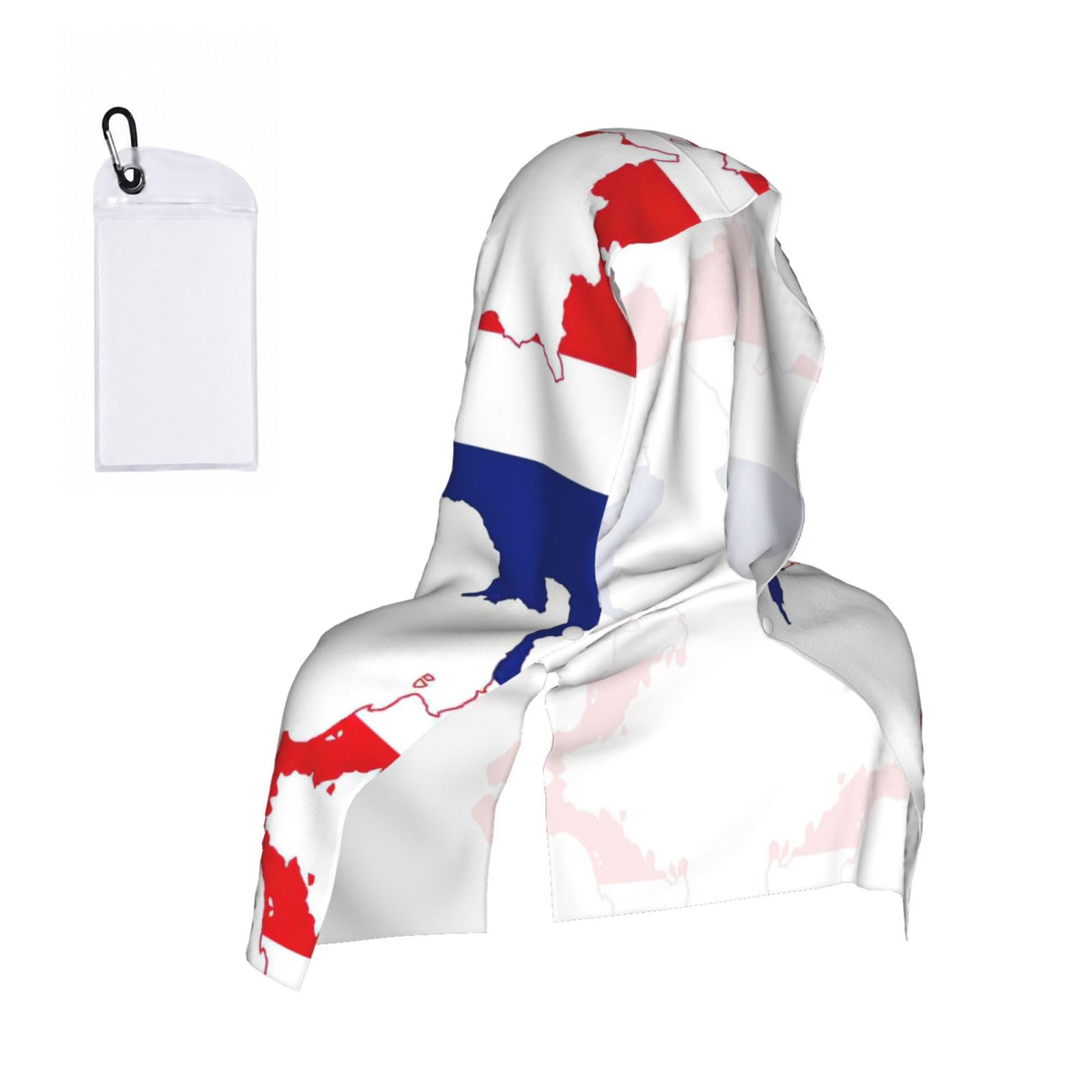 DUWAA Thailand Flag Map Print Cooling Hooded Sports Towel, 30×60cm Quick Drying Summer Cool Head Wrap For Neck And Face