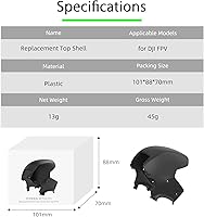 Vista 6 de FPV Carcasa superior compatible con dron DJI FPV, cubierta de repuesto de respaldo, Fly More Kit combinado con vista en primera persona Drone UAV