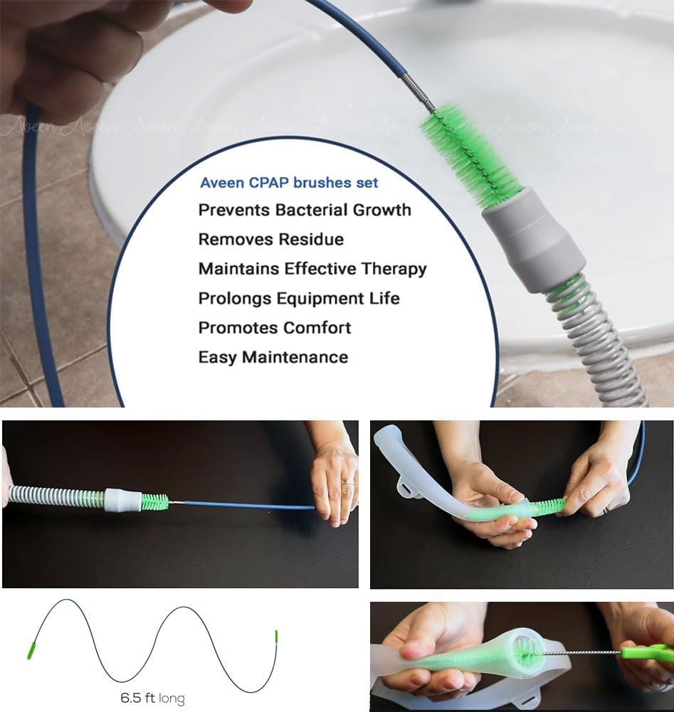 Aveen CPAP Tube and Mask Cleaning Brush, Suitable for All CPAP Hoses and Masks, CPAP Hose Cleaning Brush Kit, Enhance Your CPAP Machine and CPAP mask, CPAP mask Cleaner.