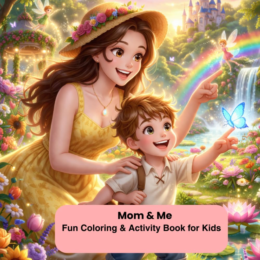 Mom & me, Fun Coloring & Activity Book for Kids: A Fun and Meaningful Book to Color, Draw, and Share Together