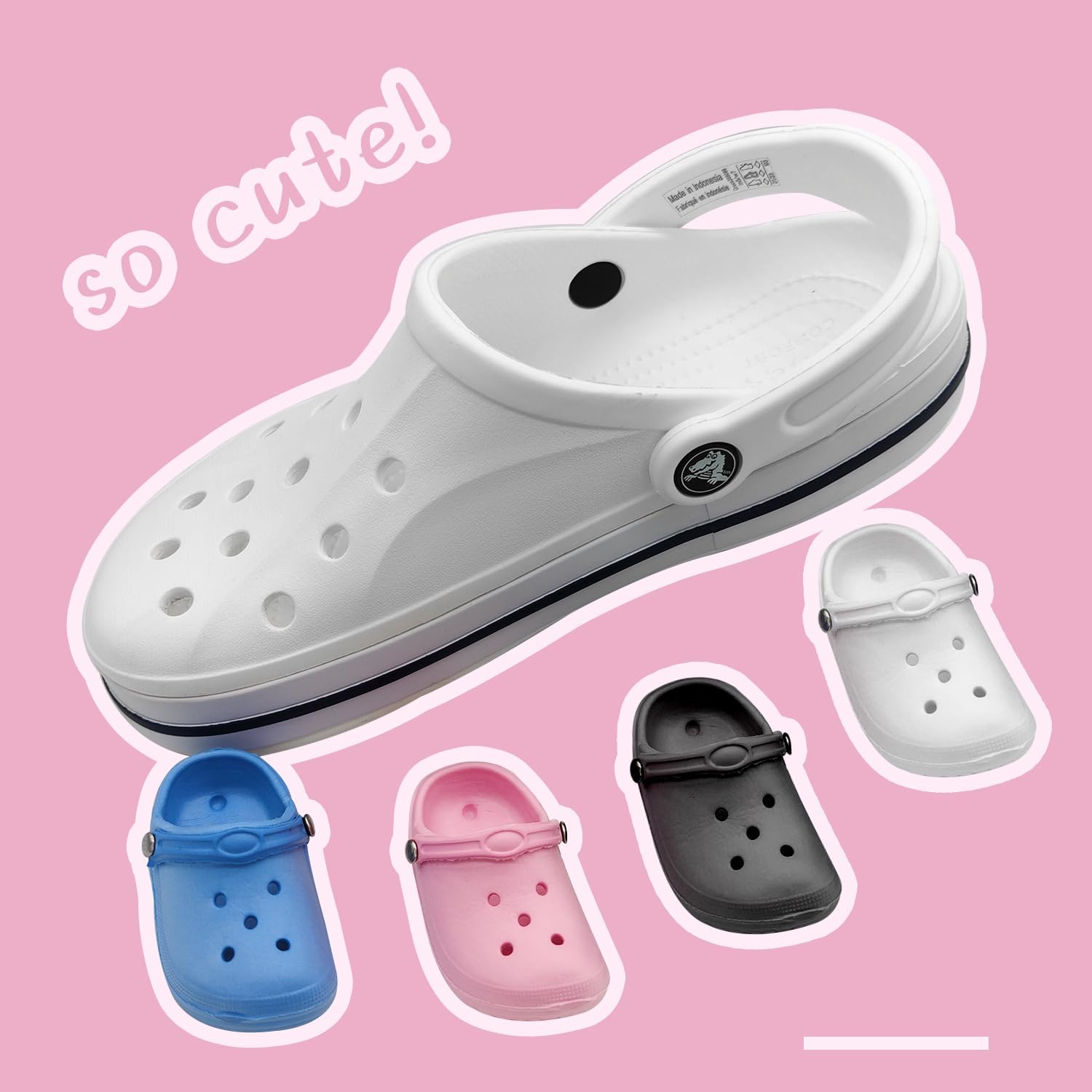 Vista 4 de LacesUS 4 dijes de repuesto para Crocs Jibbitz zapatos, mini dijes de decoración de zapatos para adultos, niñas, adolescentes, niños y sandalias