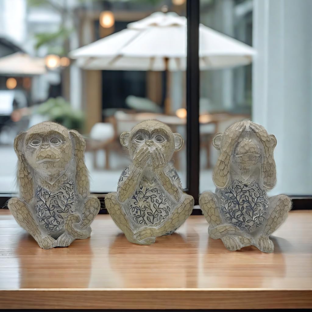 Amazon.co.jp: GPT RACK Hear No Evil Speak No Evil Statues 3 Wise