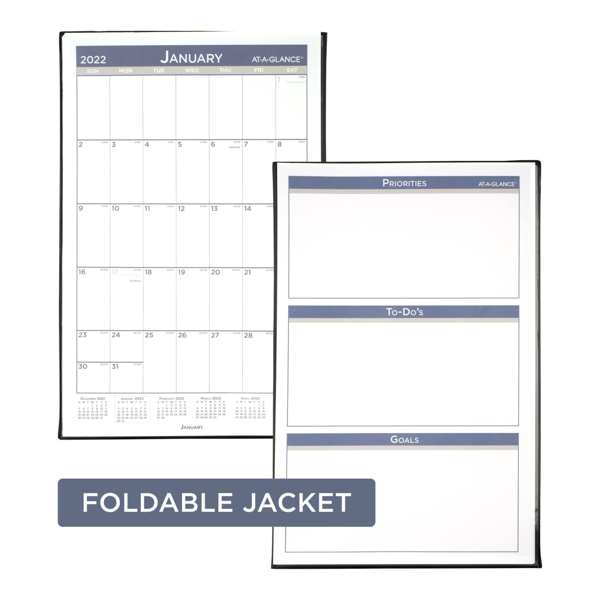 AT-A-GLANCE Monthly Desk Pad Calendar, 19" X 13"Inch. (Black)Jan. 2020 To Dec 2021: Buy Online - View #5