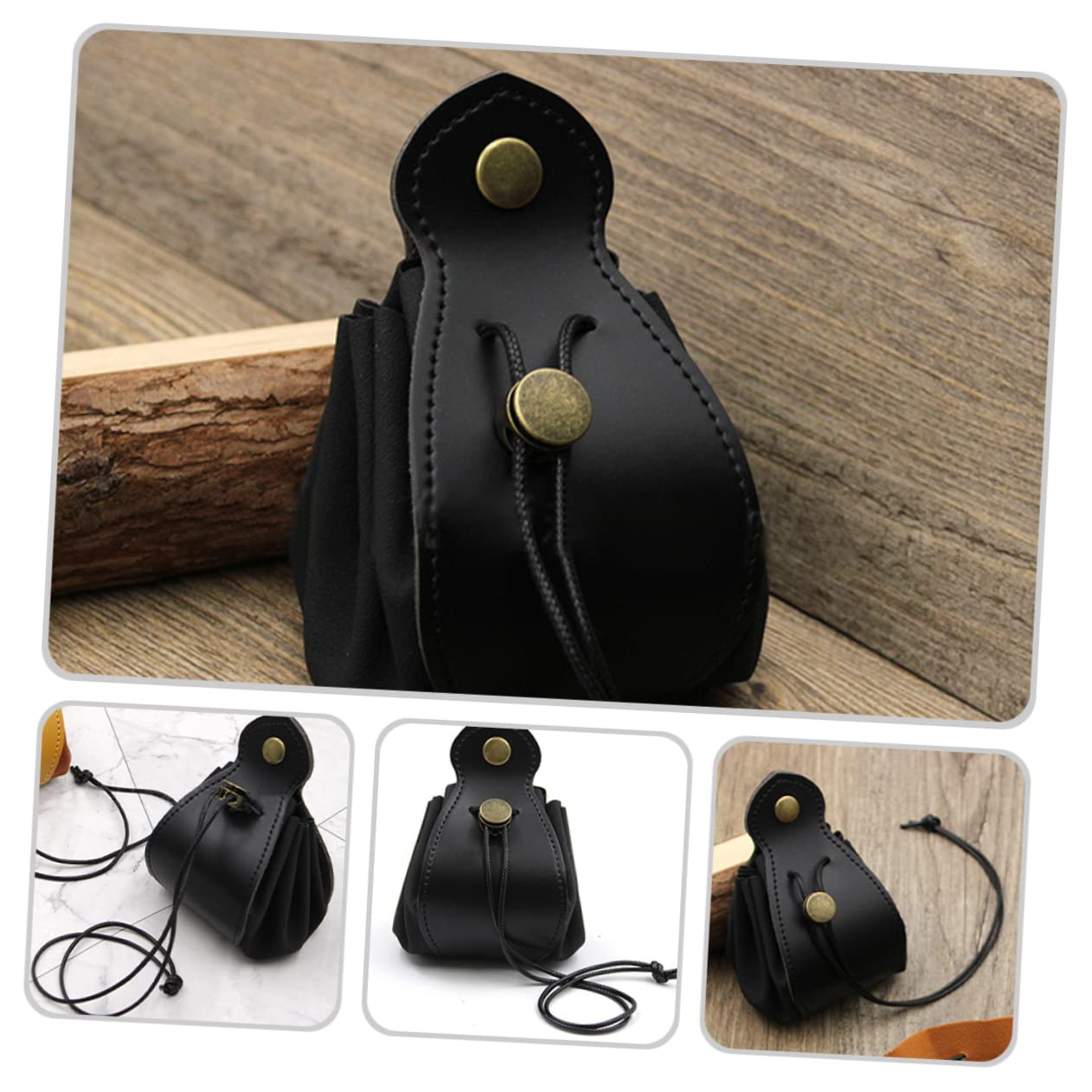 4pezzi Borsa Per Dadi Decorativa Pelle Sacchetto Porta Dadi e Resistente Per Giochi Da Tavolo e Accessori