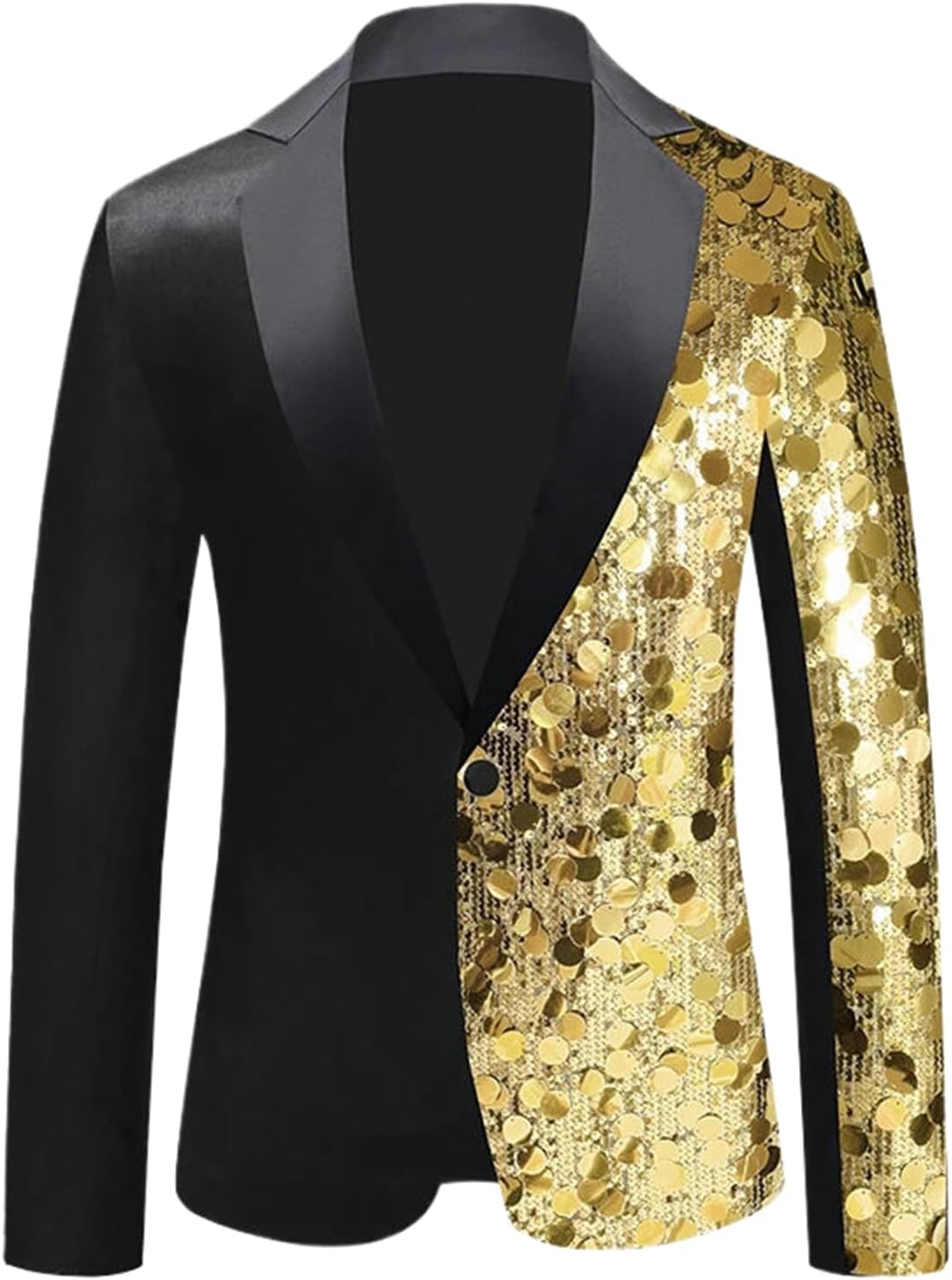 Men's Single Breasted Sequins Stage Suit Jacket Men Party Hip Hop Suit Blazer