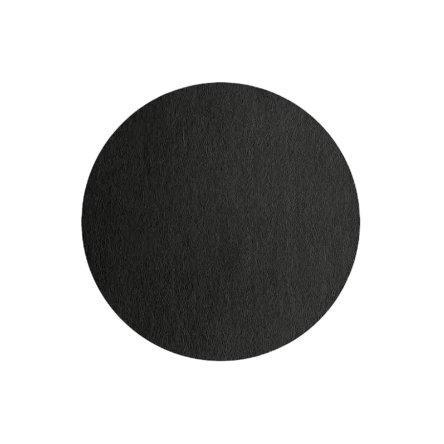 ASA Selection 7855420 Lederoptik Tischset, Ø 38 cm, Polychlorid, schwarz (6 Stück)