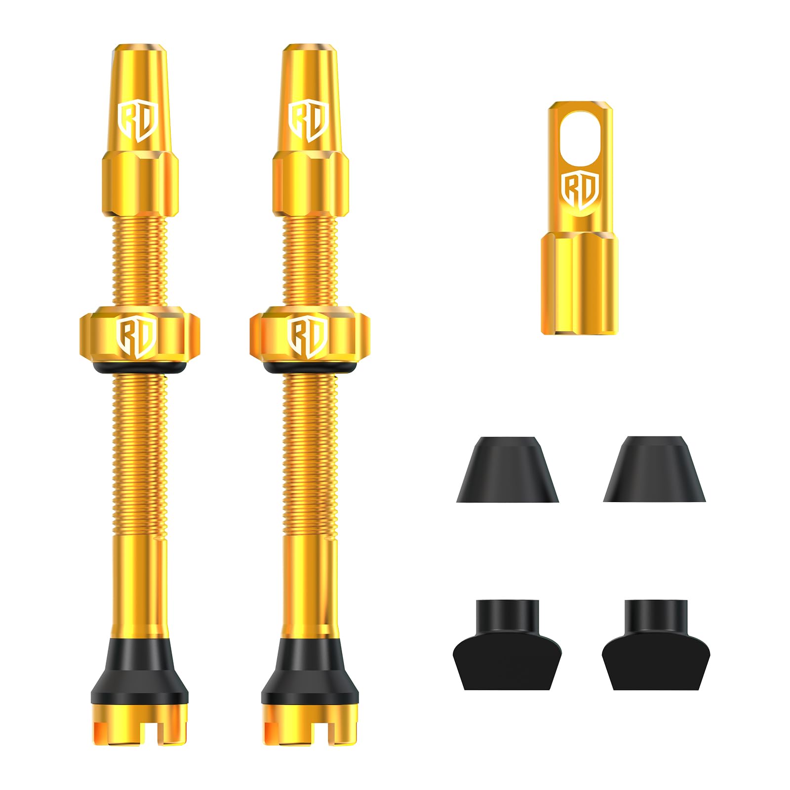 RACEDUEL Tubeless Valve Stems Presta Valves Stem Aluminum 44MM/60MM/80MM